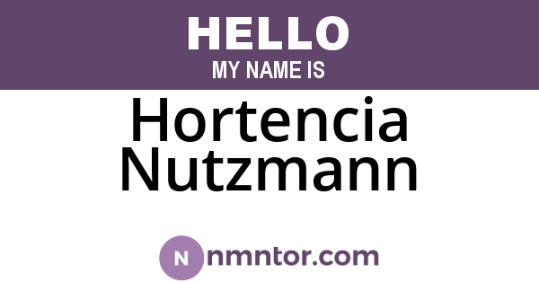 Hortencia Nutzmann
