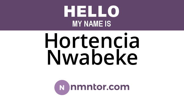 Hortencia Nwabeke
