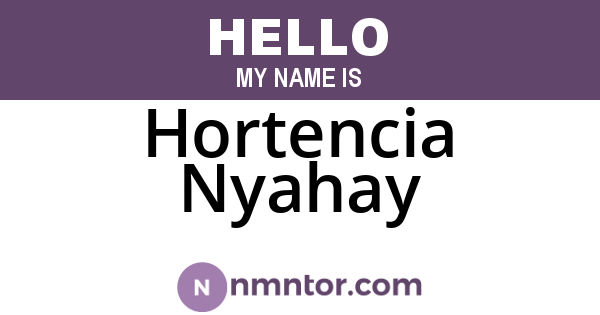 Hortencia Nyahay