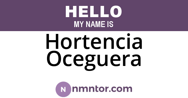 Hortencia Oceguera