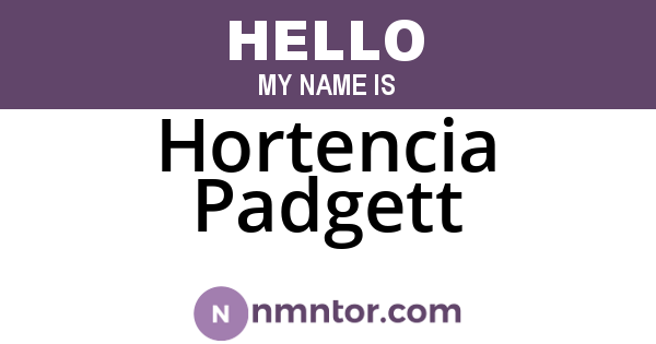 Hortencia Padgett