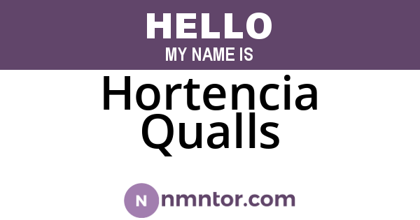 Hortencia Qualls