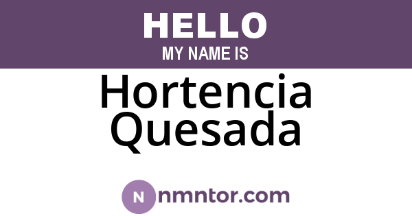 Hortencia Quesada