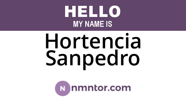 Hortencia Sanpedro