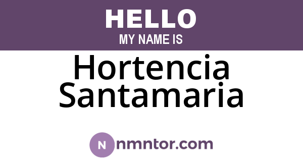 Hortencia Santamaria