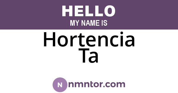 Hortencia Ta