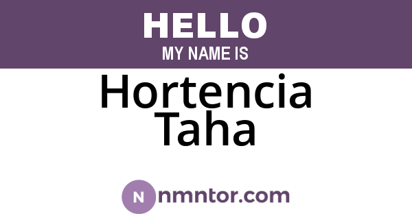 Hortencia Taha