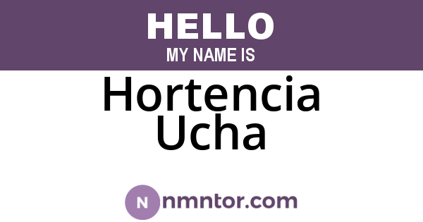 Hortencia Ucha