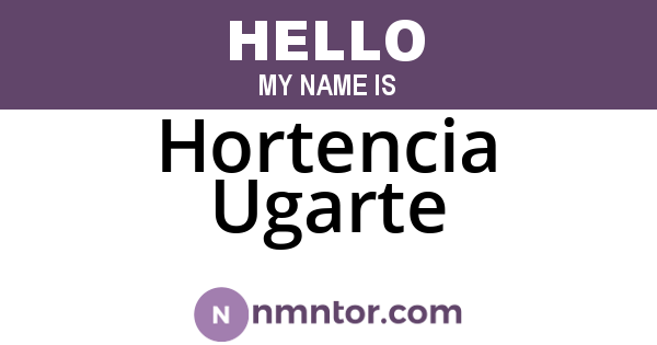 Hortencia Ugarte