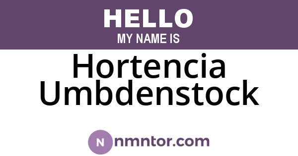 Hortencia Umbdenstock