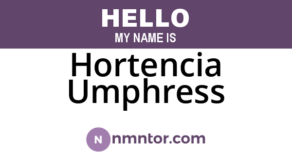 Hortencia Umphress