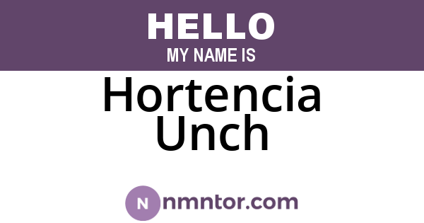Hortencia Unch