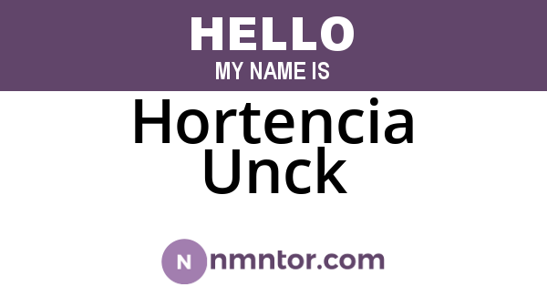 Hortencia Unck