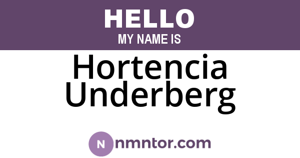 Hortencia Underberg