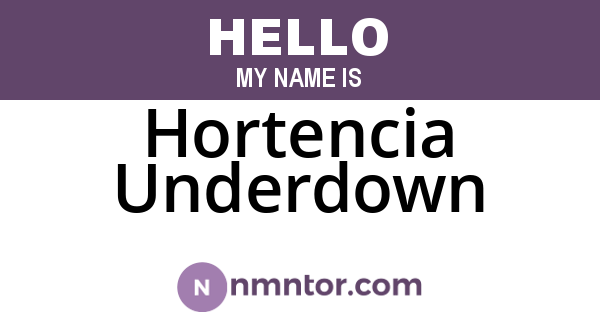 Hortencia Underdown