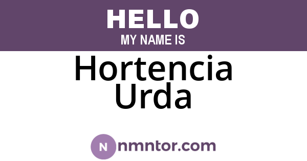 Hortencia Urda