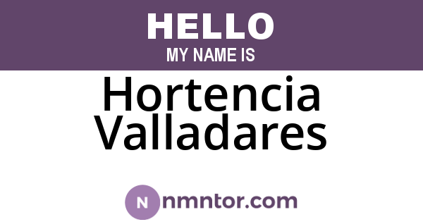Hortencia Valladares