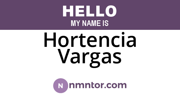 Hortencia Vargas