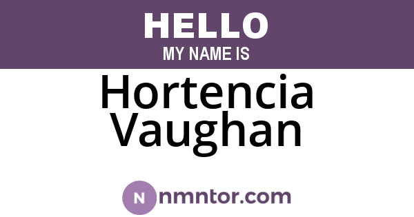 Hortencia Vaughan