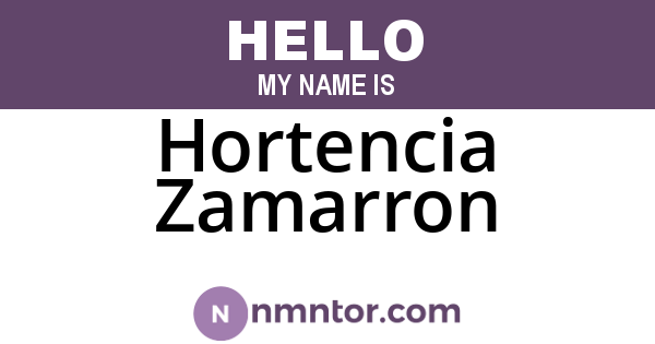 Hortencia Zamarron