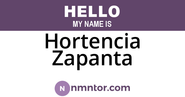 Hortencia Zapanta