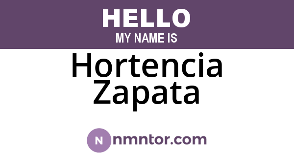 Hortencia Zapata