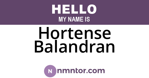 Hortense Balandran