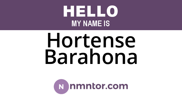 Hortense Barahona
