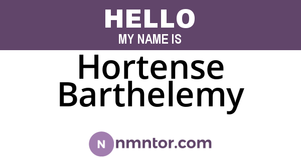 Hortense Barthelemy