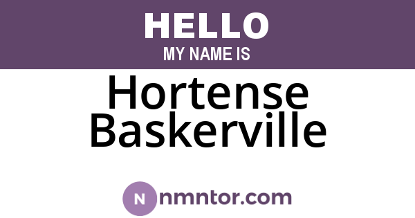 Hortense Baskerville