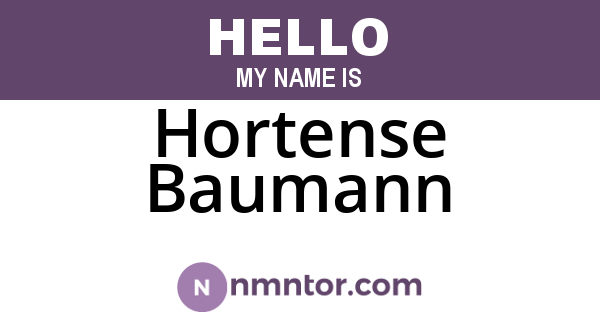 Hortense Baumann
