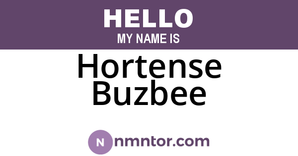 Hortense Buzbee
