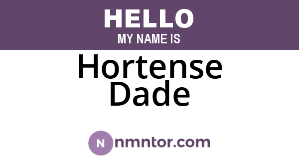 Hortense Dade