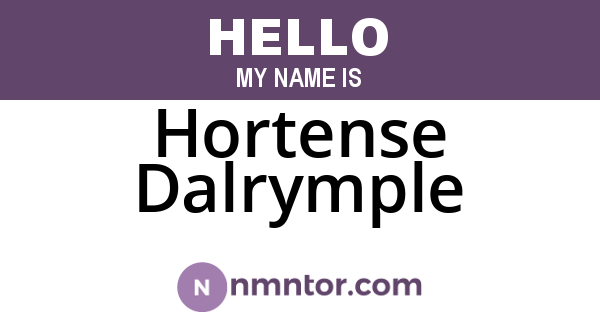 Hortense Dalrymple
