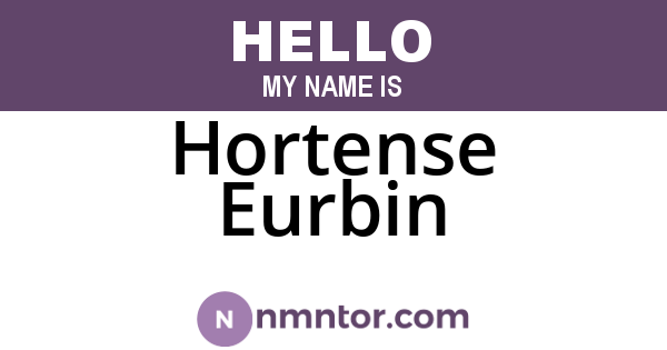 Hortense Eurbin