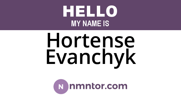 Hortense Evanchyk