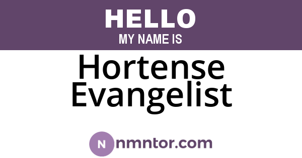 Hortense Evangelist