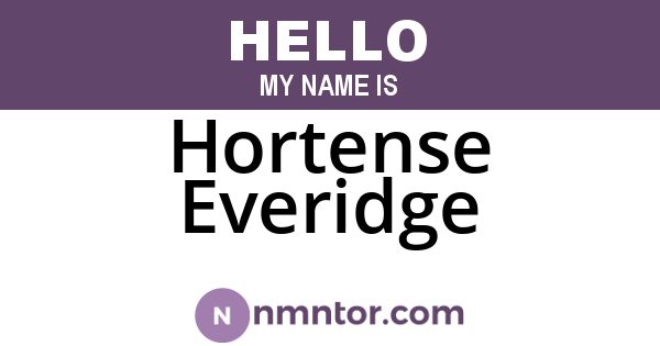 Hortense Everidge