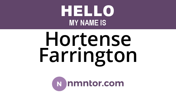 Hortense Farrington