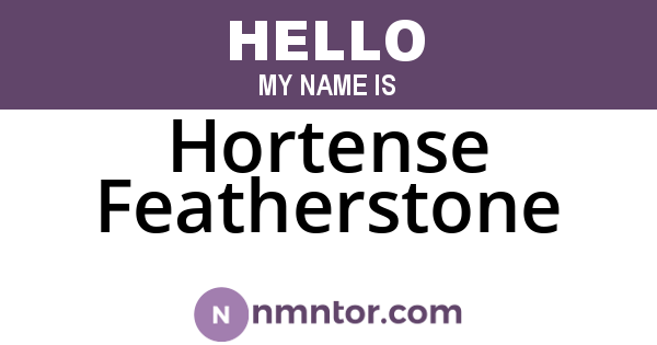 Hortense Featherstone