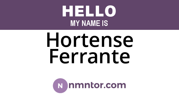 Hortense Ferrante