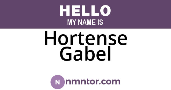 Hortense Gabel