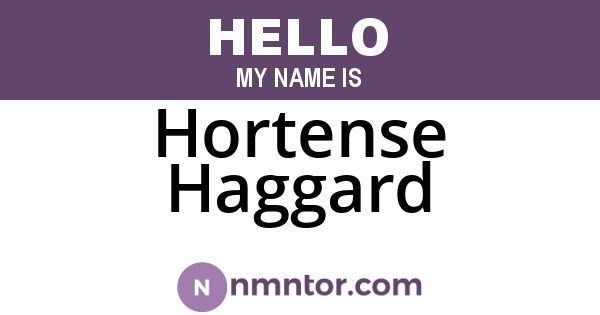 Hortense Haggard
