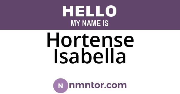 Hortense Isabella