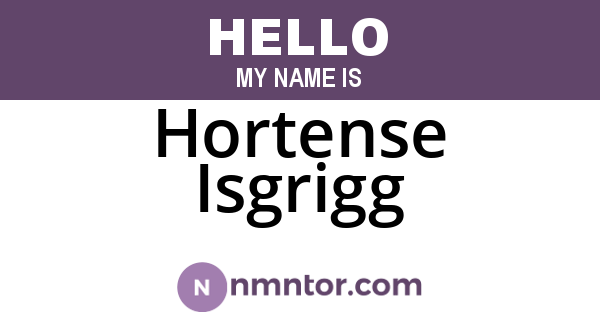 Hortense Isgrigg