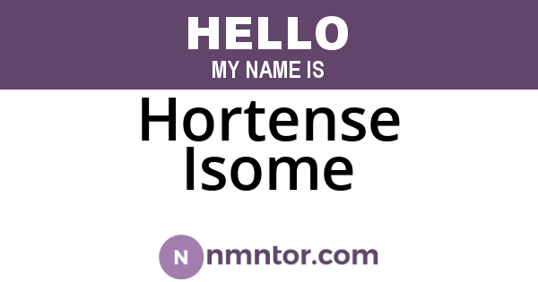 Hortense Isome