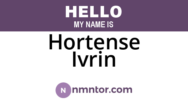 Hortense Ivrin