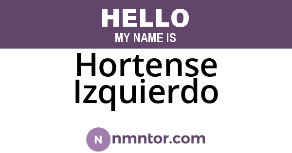 Hortense Izquierdo