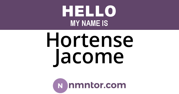 Hortense Jacome