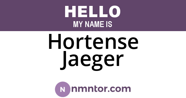 Hortense Jaeger